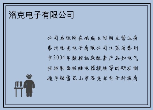 洛克电子有限公司